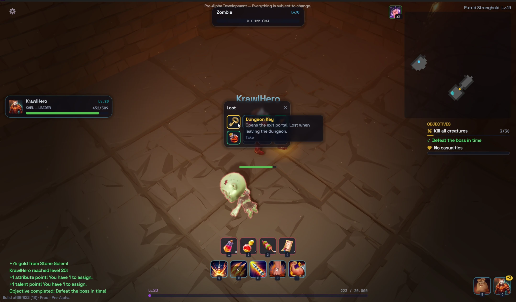 Loot keys, scrolls and gear